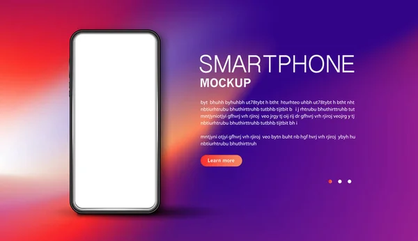 Smartphone Mockup Device Mockup Presentation Modern Template Infographics Presentation Design — Stockvektor