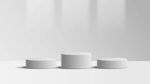 Wit Podium Weergave Minimale Achtergrond Product Weergave Scène Van Abstract — Stockvector