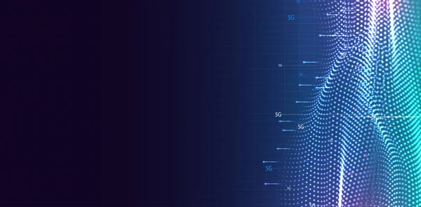 Dot Line Κινητή Τεχνολογία Ασύρματο Δίκτυο Δεδομένων Και Τεχνολογία Σύνδεσης — Διανυσματικό Αρχείο
