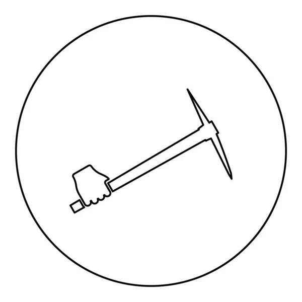 Pickaxe Herramienta Mano Uso Arm Digging Mining Concept Trabajo Industrial — Archivo Imágenes Vectoriales