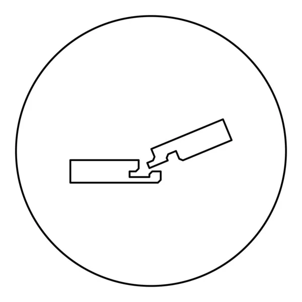 Conexión Laminada Servicio Suelo Concepto Sistema Conjunto Ranura Lengua Icono — Archivo Imágenes Vectoriales