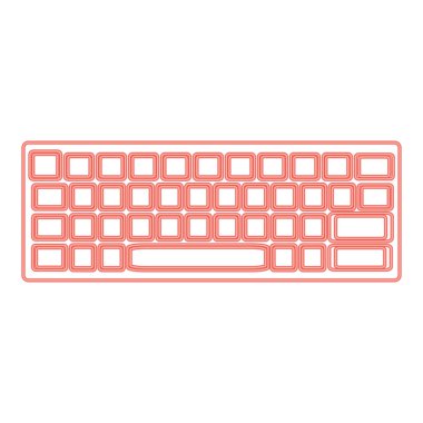 Neon dondurma kırmızı renk vektör illüstrasyonuName