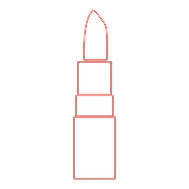 Neon ruj kırmızı renk vektör illüstrasyonuName