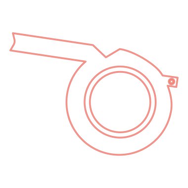 Neon ıslığı kırmızı renk vektörü illüstrasyonuName