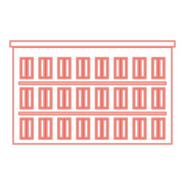 Neon Otel kırmızı renk vektör illüstrasyonuName