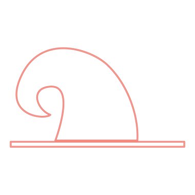 Neon sihirbazı şapka kırmızı renk vektör illüstrasyonuName