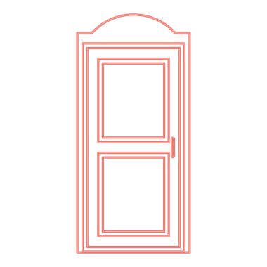 Neon biyo-tuvalet kırmızı renk vektör illüstrasyonuName