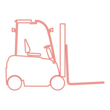 Neon elektrik yükleyici kırmızı renk vektör illüstrasyonuName