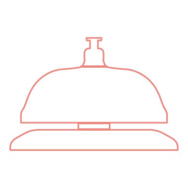 Neon resepsiyon çanı kırmızı renk vektör illüstrasyonuName