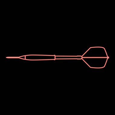 Neon dart oku kırmızı renk vektör illüstrasyonuName