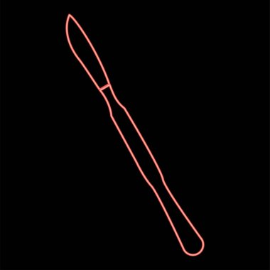 Neon neşter kırmızı renk vektör illüstrasyonuName