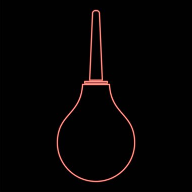 Neon enema kırmızı renk vektör illüstrasyonuName
