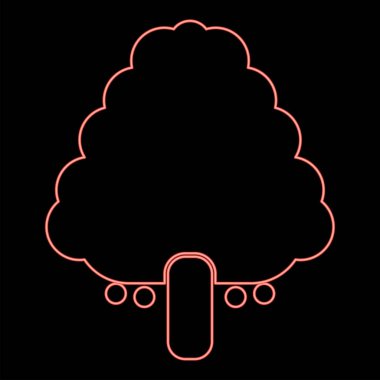 Neon meyve ağacı kırmızı renk vektör illüstrasyonuName