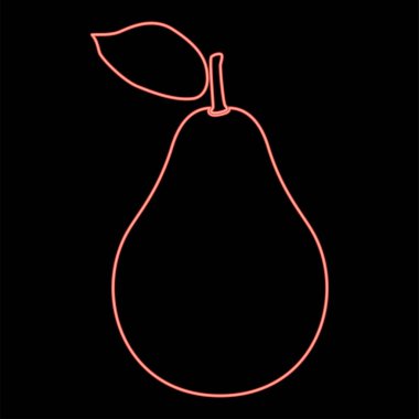 Neon armut kırmızısı renk vektör illüstrasyonuName