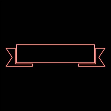 Neon kurdele kırmızı renk vektör illüstrasyonuName