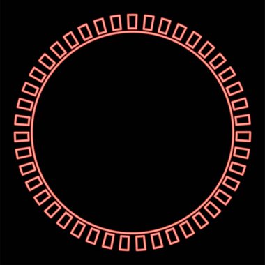 Neon güneşi kırmızı renk vektör illüstrasyonuName