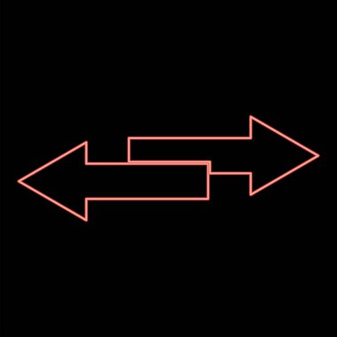 Neon iki yan ok kırmızı renk vektör illüstrasyonuName