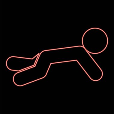 Neon emekleyen bebek kırmızı renk vektör illüstrasyonuName