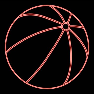 Neon çocuk topu kırmızı renk vektör illüstrasyonuName