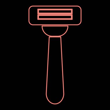 Neon jileti kırmızı renk vektör illüstrasyonuName