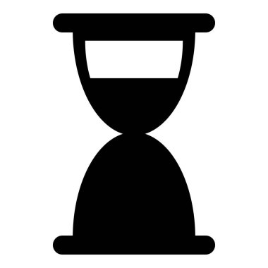 Kum saati antika simge siyah renk vektör illüstrasyonu düz resim