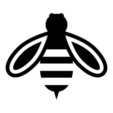 Arı bal simgesi siyah renk vektör illüstrasyonuName