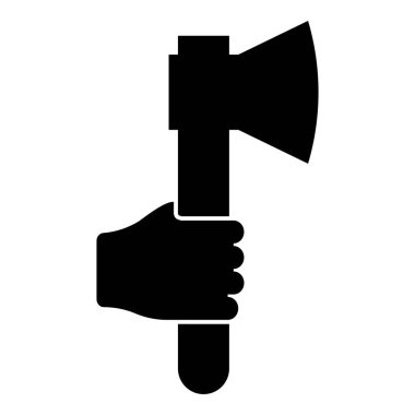 El simgesindeki balta siyah renk vektör illüstrasyonuName