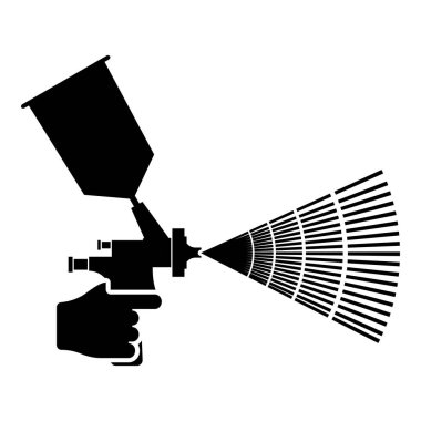 Eldeki resim aracı siyah renk vektör illüstrasyonu düz biçim basit resim