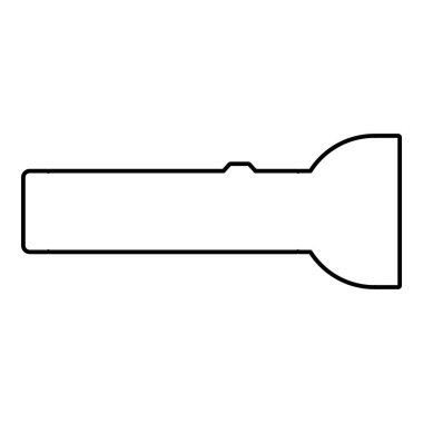 El feneri dış hat simgesi siyah renk illüstrasyon düz resim