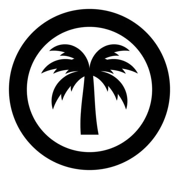Εικόνα Έννοιας Νησί Φοίνικα Κύκλο Γύρο Μαύρο Χρώμα Διάνυσμα Εικόνα — Διανυσματικό Αρχείο
