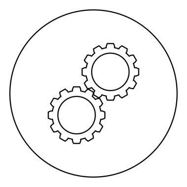 İki dişli dişli dişli dişli dişli dişli dişli çarkları çalışma mekanizması simgesine bağlı yuvarlak siyah renk çizim çizim çizgisi ince çizgi biçimi