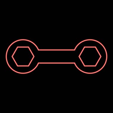 Neon anahtarı kırmızı renk vektör illüstrasyon resmi düz biçim ışık