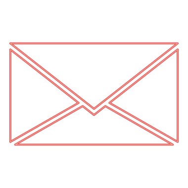 Neon letter red color vector illustration image flat style light