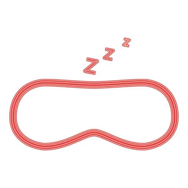 Neon Mask Sleep Red Color Vector Illustration Image Flat Style — Stockvektor