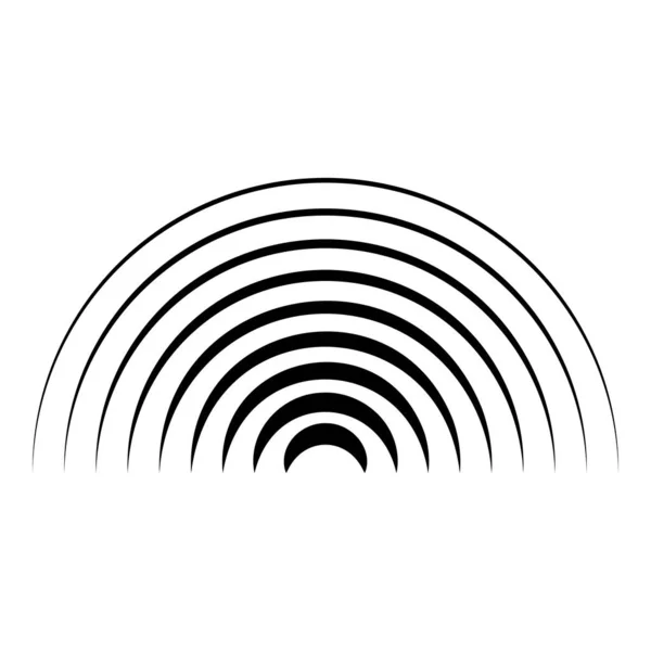 Radio Welle Drahtlose Symbol Schwarze Farbe Vektor Illustration Bild Flachen — Stockvektor