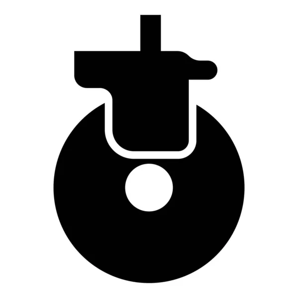 Roue Pour Meubles Roulette Panier Icône Couleur Noire Vecteur Illustration — Image vectorielle