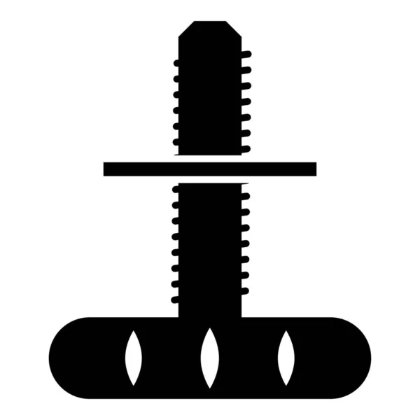 Möbel Bein Einstellbar Unterstützung Symbol Schwarze Farbe Vektor Illustration Bild — Stockvektor