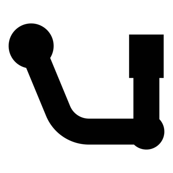 Autoaufhängung Unterstützung Symbol Schwarze Farbe Vektor Illustration Bild Flachen Stil — Stockvektor