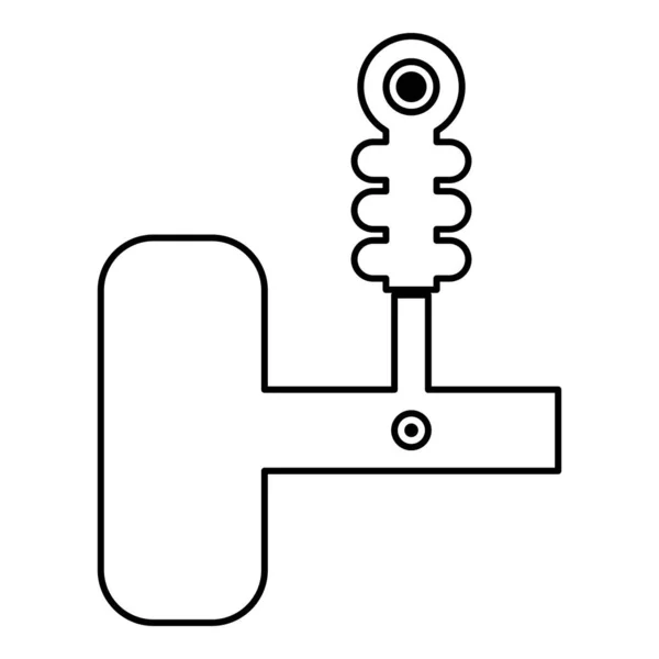 Automotive Sospensione Ammortizzatore Pneumatico Primavera Auto Auto Contorno Contorno Contorno — Vettoriale Stock