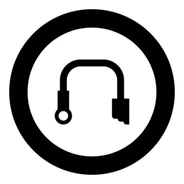 Su simgesi için borular yuvarlak siyah renk vektör illüstrasyon resmi katı dış hat biçimi basit