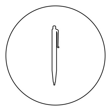 Yuvarlak yuvarlak siyah renk vektör resimli kalem tükenmez kalem nokta simgesi çizgisi ince çizgi biçimi