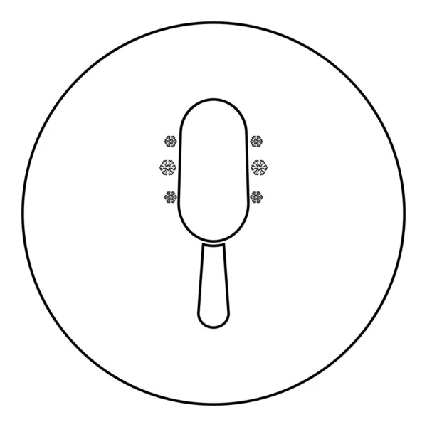 Zmrzlina Tyči Ikona Kruhu Kruhové Černé Barvy Vektor Ilustrace Obrázek — Stockový vektor