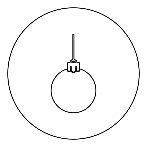 元旦玩具图标圆形圆形黑色矢量图形轮廓线条细线造型简约 — 图库矢量图片