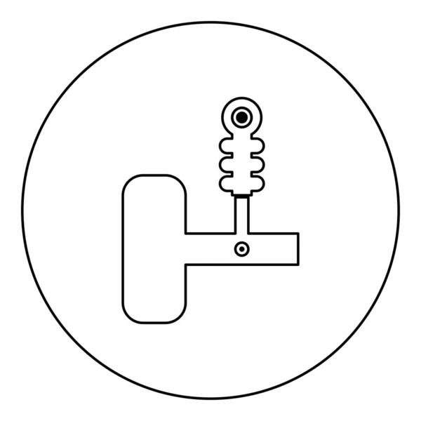 Automobil Federung Stoßdämpfer Luftfeder Auto Teil Symbol Kreis Runde Schwarze — Stockvektor