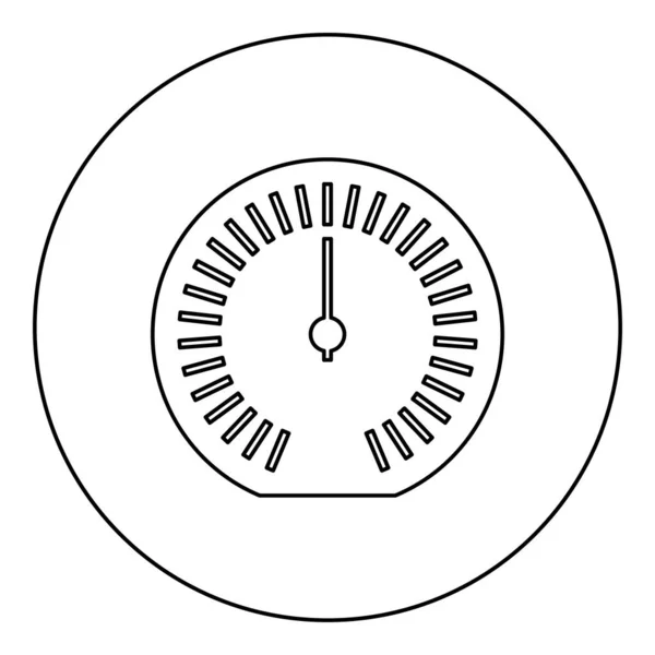 Speedometer Odometer Speed Counter Meter Icon Circular Black Color Vector — 스톡 벡터