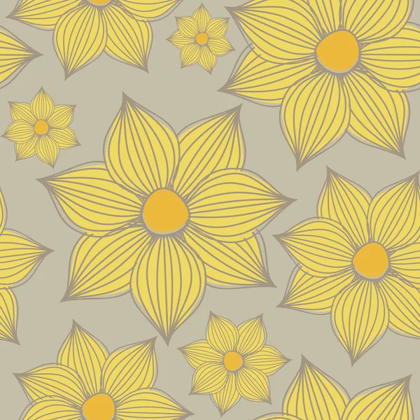 Φόντο κίτρινο λουλούδια — Διανυσματικό Αρχείο