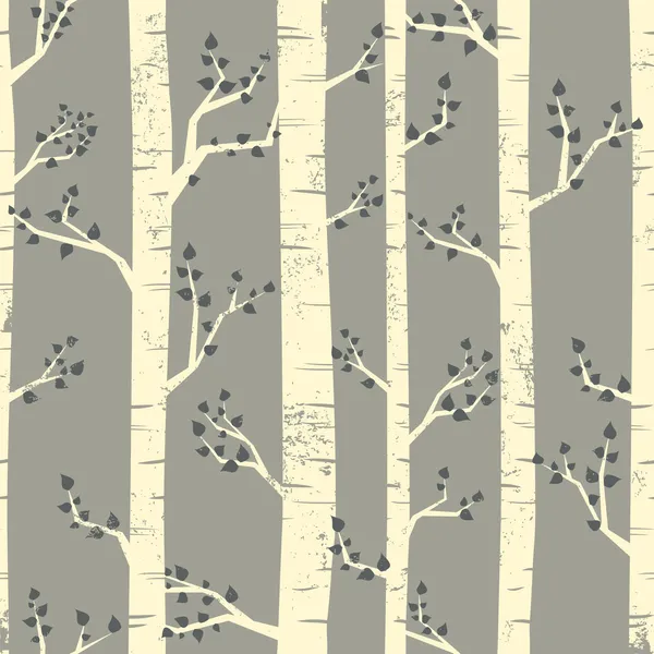 Bosque de abedul fondo — Vector de stock