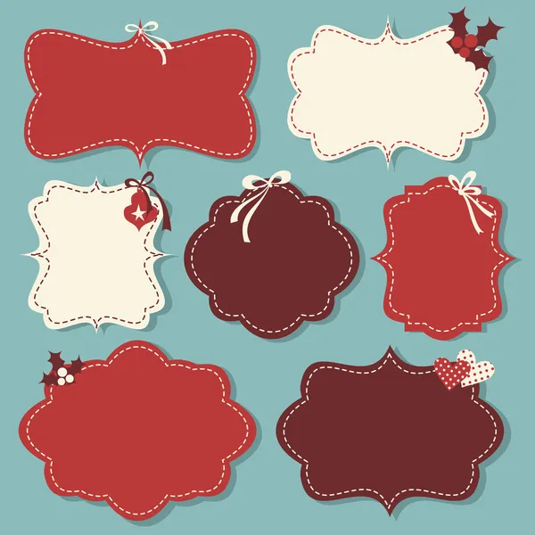 Colección de etiquetas de Navidad — Vector de stock