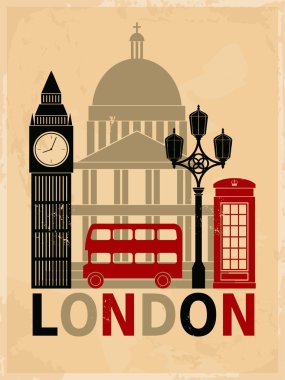 Vintage Londra poster
