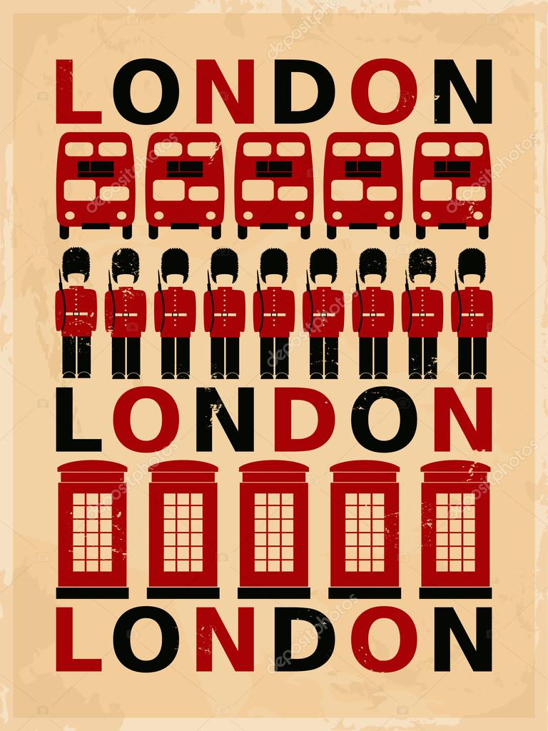 Download Vintage London Poster — Stock Vector © ivaleks #16777565